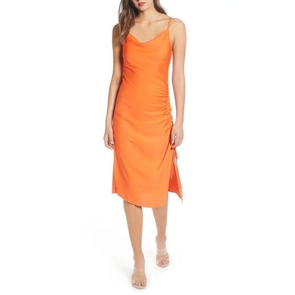 J.O.A Just One Answer New Orange Cocktail Dress Size S - Picture 3 of 12